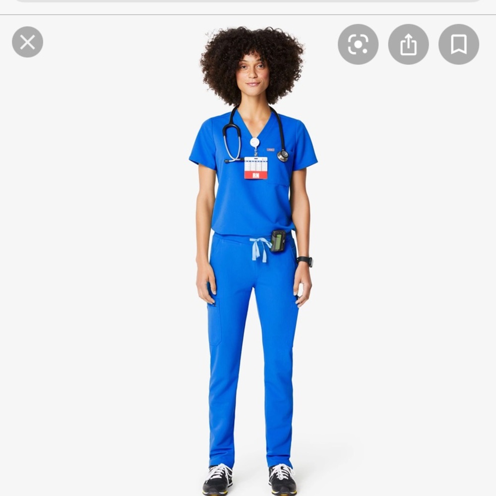 Figs royal blue scrub set MEDIUM